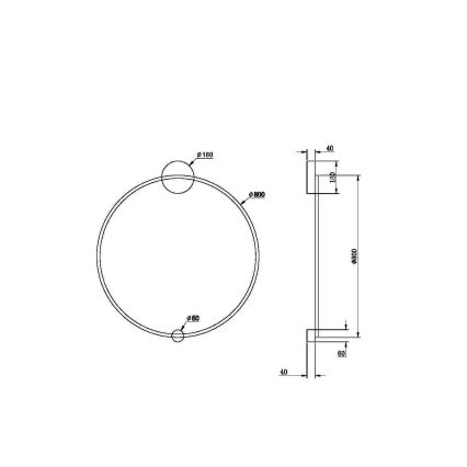 Maytoni MOD005WL-L46BSK1 - LED Sienas lampa HALO LED/47W/230V