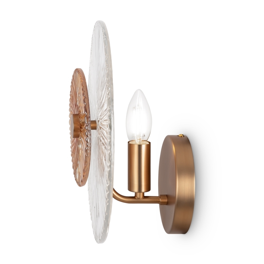 Maytoni MOD007WL-01G - Sienas lampa ASTER 1xE14/40W/230V