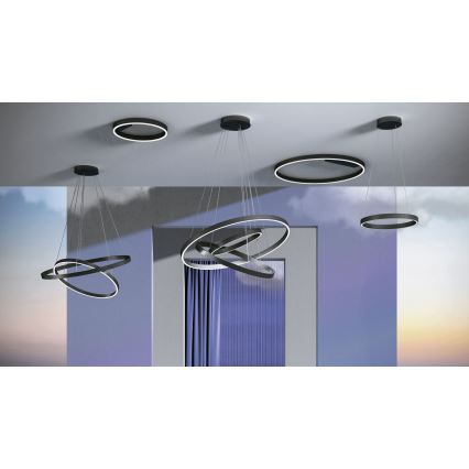 Maytoni MOD058PL-L22B3K - LED Lustra ar auklu RIM LED/25W/230V 3000K d. 40 cm melna
