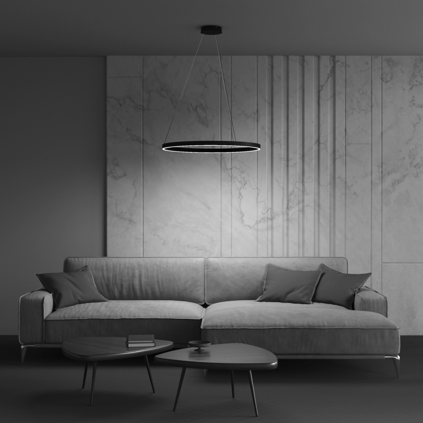 Maytoni MOD058PL-L32B3K - LED Lustra ar auklu RIM LED/37W/230V 3000K d. 60 cm melna