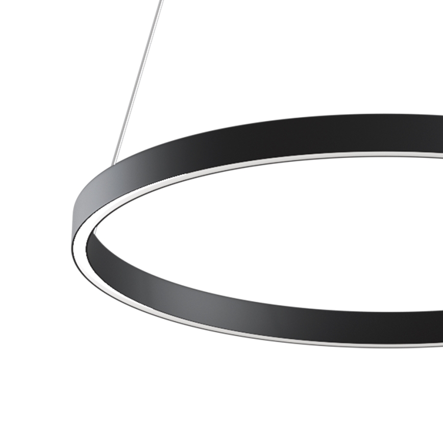 MOD058PL-L32B4K - LED Lustra ar auklu RIM LED/37W/230V 4000K d. 60 cm melna
