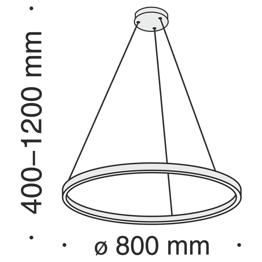 Maytoni MOD058PL-L42BS4K - LED Lustra ar auklu RIM LED/51W/230V 4000K d. 80 cm zelta