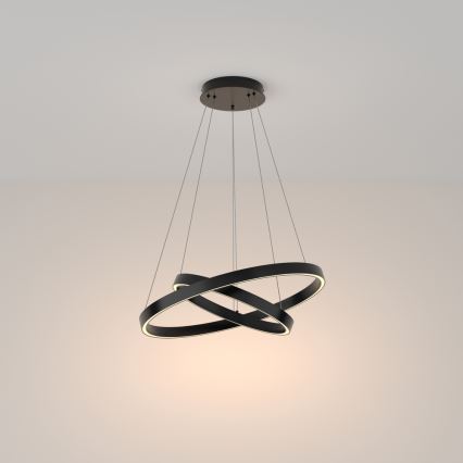 Maytoni MOD058PL-L55B3K - LED Lustra ar auklu RIM LED/61W/230V 3000K d. 60 cm melna