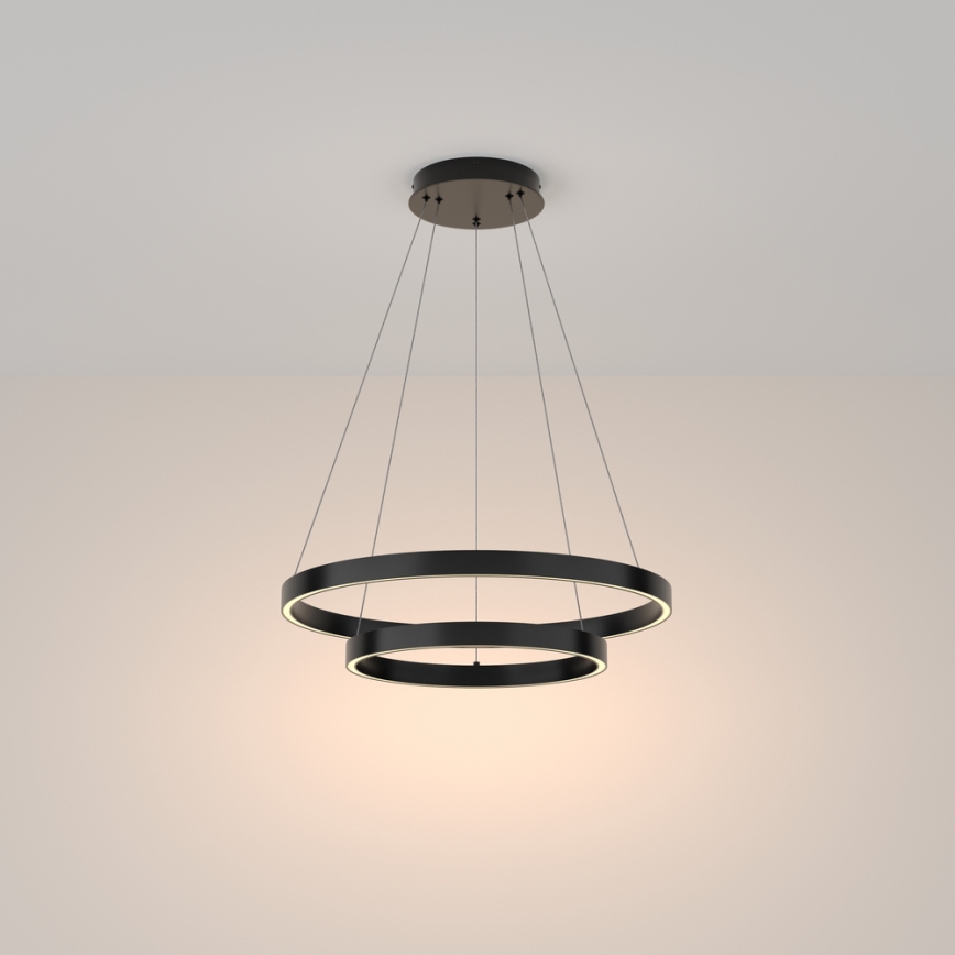 Maytoni MOD058PL-L55B3K - LED Lustra ar auklu RIM LED/61W/230V 3000K d. 60 cm melna