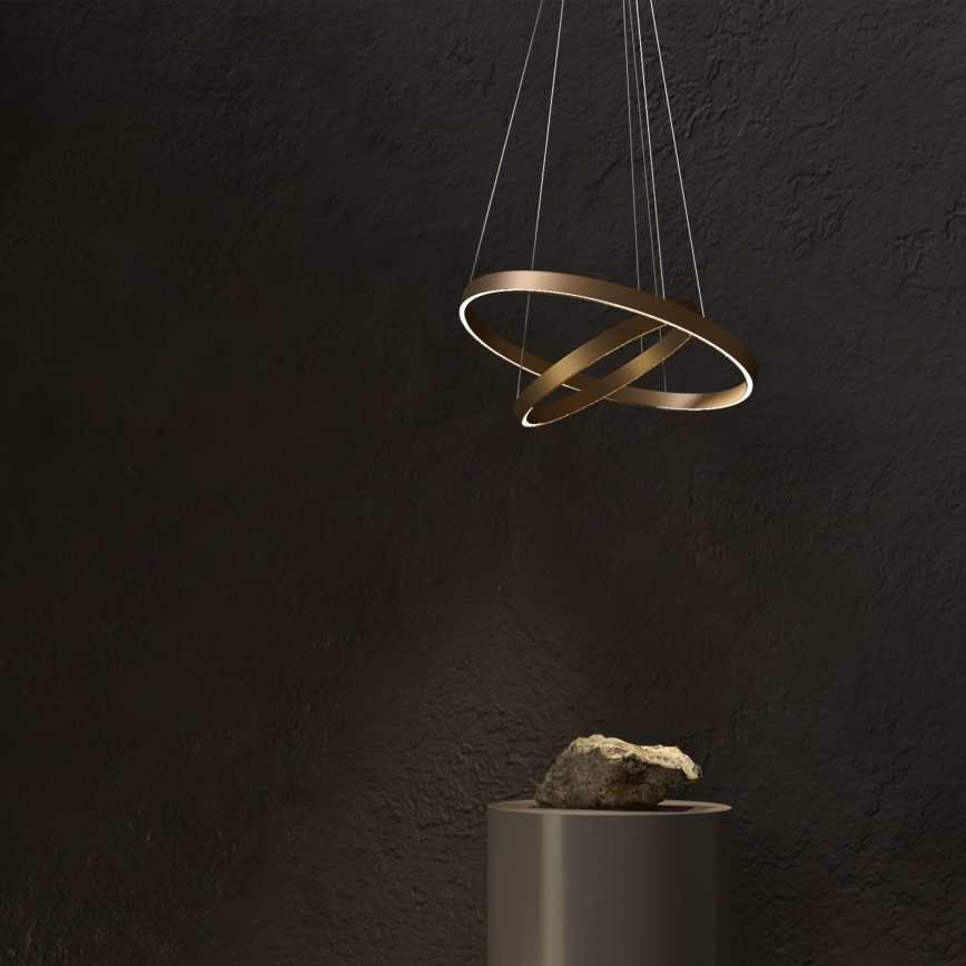 Maytoni MOD058PL-L55BS3K - LED Lustra ar auklu RIM LED/61W/230V 3000K d. 60 cm zelta