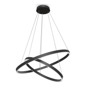 Maytoni MOD058PL-L74B3K - LED Lustra ar auklu RIM LED/88W/230V 3000K d. 80 cm melna