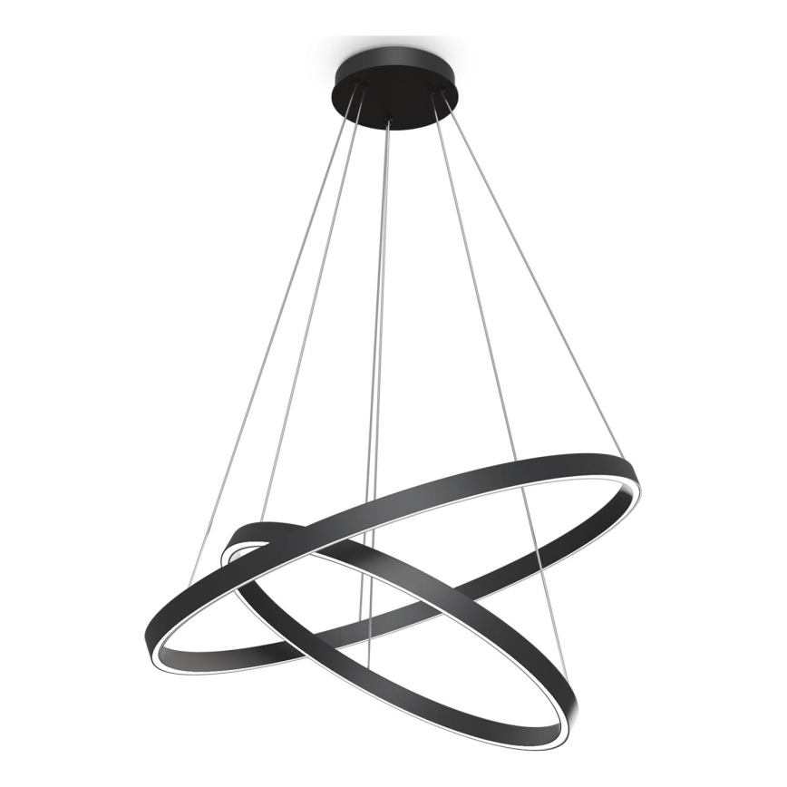 Maytoni MOD058PL-L74B3K - LED Lustra ar auklu RIM LED/88W/230V 3000K d. 80 cm melna
