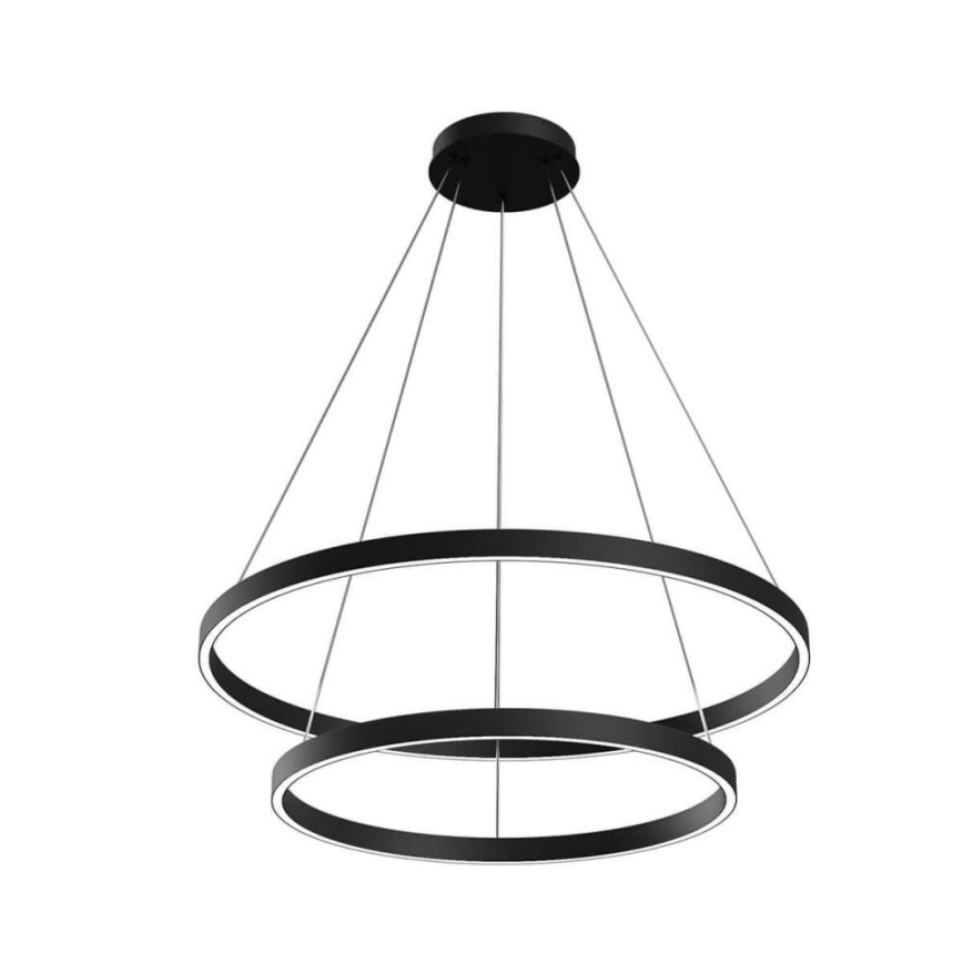 Maytoni MOD058PL-L74B3K - LED Lustra ar auklu RIM LED/88W/230V 3000K d. 80 cm melna