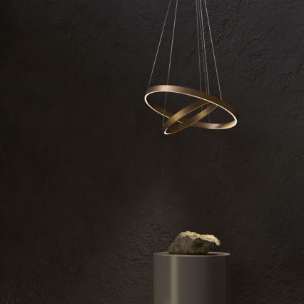 Maytoni MOD058PL-L74BS3K - LED Lustra ar auklu RIM LED/88W/230V 3000K d. 80 cm zelta