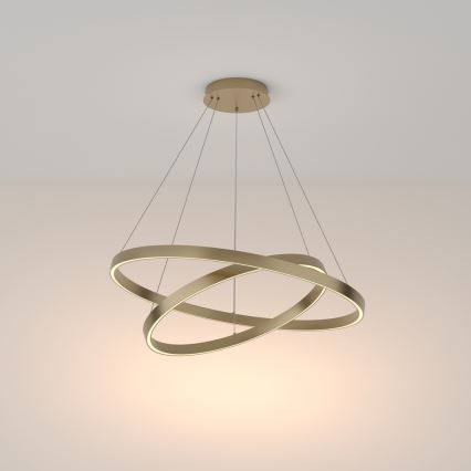 Maytoni MOD058PL-L74BS3K - LED Lustra ar auklu RIM LED/88W/230V 3000K d. 80 cm zelta