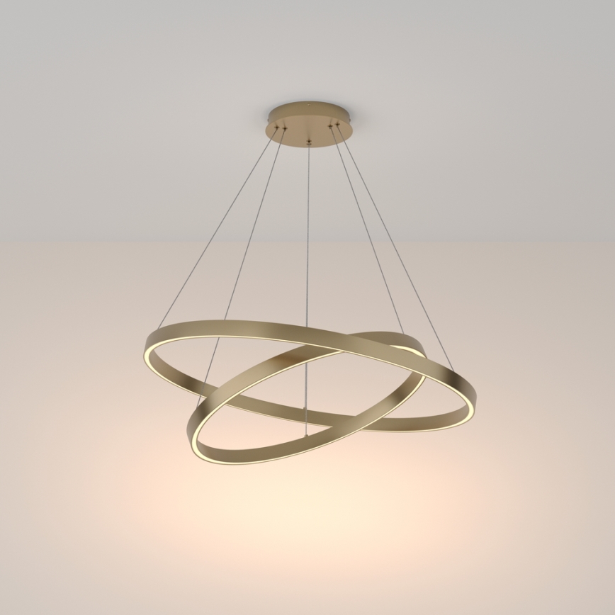 Maytoni MOD058PL-L74BS3K - LED Lustra ar auklu RIM LED/88W/230V 3000K d. 80 cm zelta