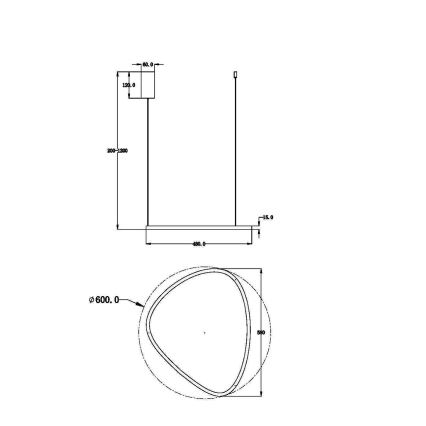 Maytoni MOD072PL-L28BS3K1 - LED Lustra ar auklu GLINT LED/24W/230V zelta d. 60 cm