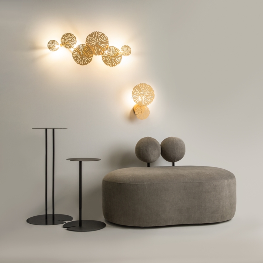 Maytoni MOD082WL-01G - Sienas lampa LOVETANN 1xE14/40W/230V zelta