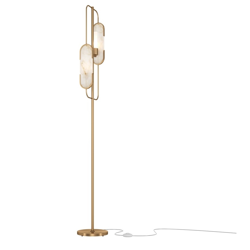 Maytoni MOD099FL-02G - Grīdas stāvlampa MARMO 2xG9/40W/230V