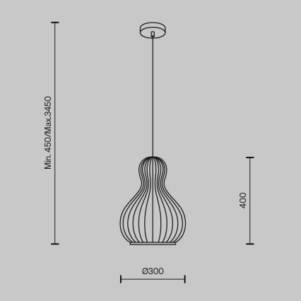Maytoni MOD192PL-01W1 - Lustra ar auklu ROOTS 1xE27/40W/230V d. 30 cm bēša