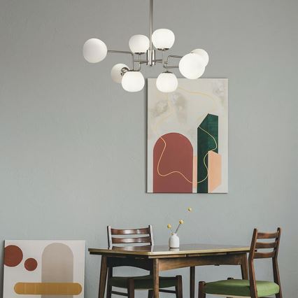 Maytoni MOD221-PL-08-N - Lustra ar stieni ERICH 8xE14/40W/230V matēts hroms