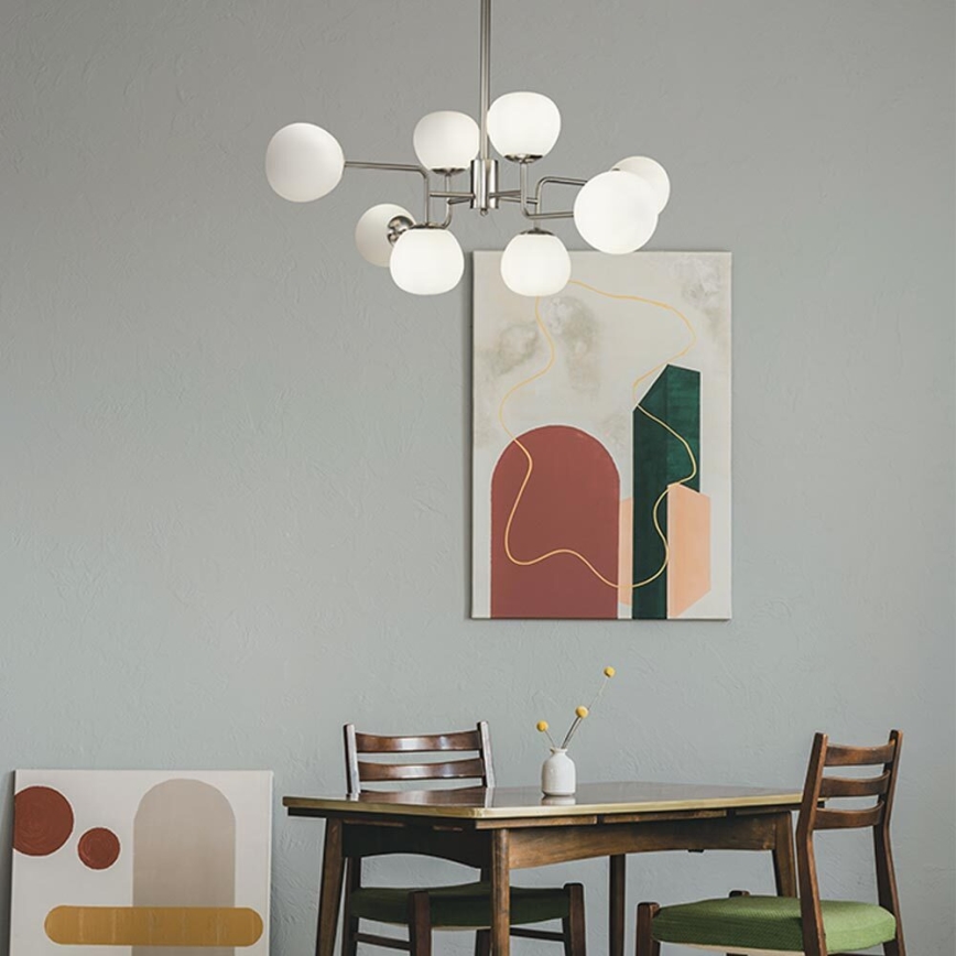 Maytoni MOD221-PL-08-N - Lustra ar stieni ERICH 8xE14/40W/230V matēts hroms