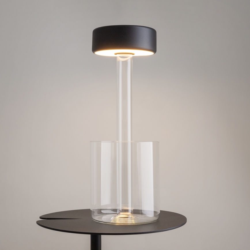 Maytoni MOD229TL-L3B3K1 - LED Aptumšojama uzlādējama pārvietojama galda lampa LED/3W/5V 2200-4000K melna/caurspīdīga