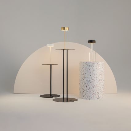 Maytoni MOD229TL-L3B3K1 - LED regulējama uzlādējama pārnēsājama galda lampa LED/3W/5V 2200-4000K 2000 mAh melna/caurspīdīga