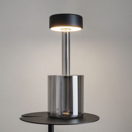 Maytoni MOD229TL-L3B3K3 - LED Aptumšojama uzlādējams pārvietojams galda lampa LED/3W/5V 2200-4000K melna/pelēka
