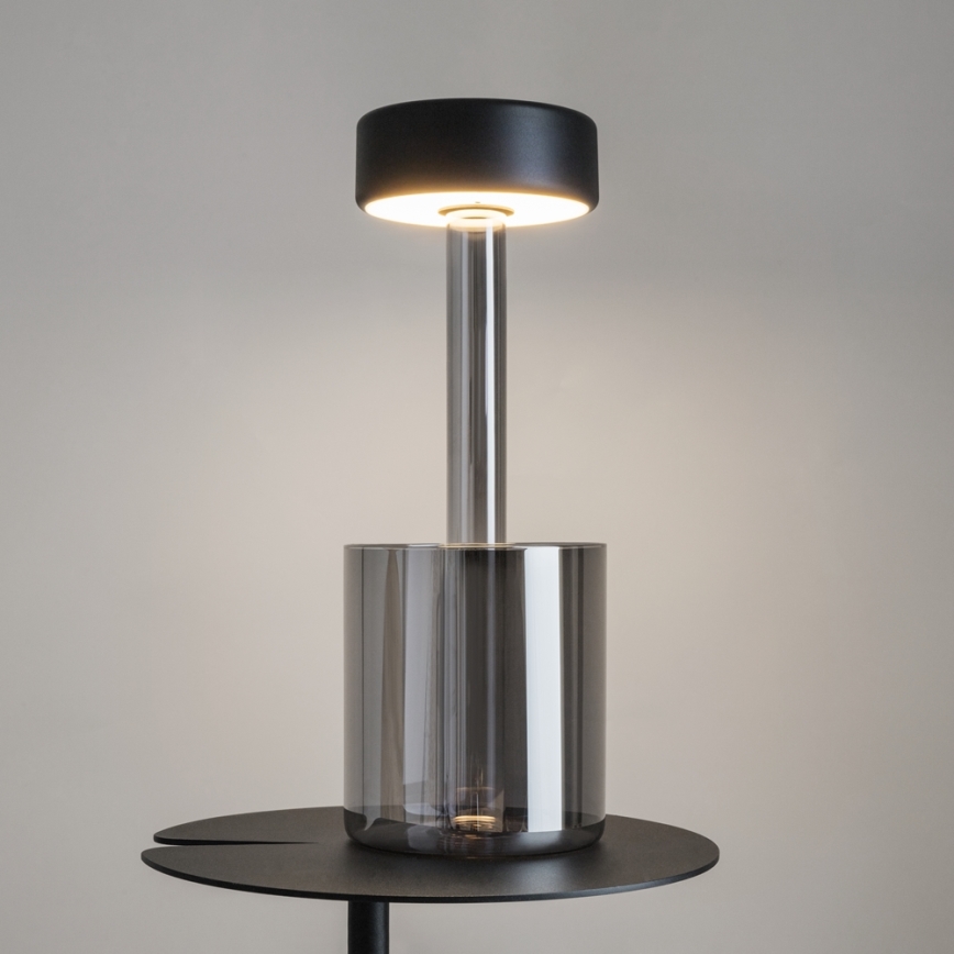 Maytoni MOD229TL-L3B3K3 - LED Aptumšojama uzlādējams pārvietojams galda lampa LED/3W/5V 2200-4000K melna/pelēka