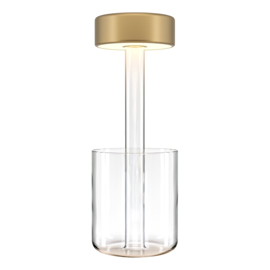 Maytoni MOD229TL-L3G3K1 - LED Aptumšojama uzlādējams pārvietojams galda lampa LED/3W/5V 2200-4000K zelta/caurspīdīga