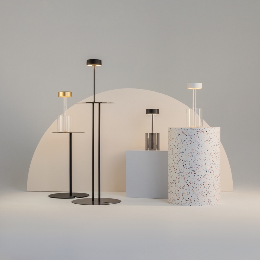 Maytoni MOD229TL-L3W3K1 - LED Aptumšojama uzlādējams pārvietojams galda lampa LED/3W/5V 2200-4000K balta/caurspīdīga