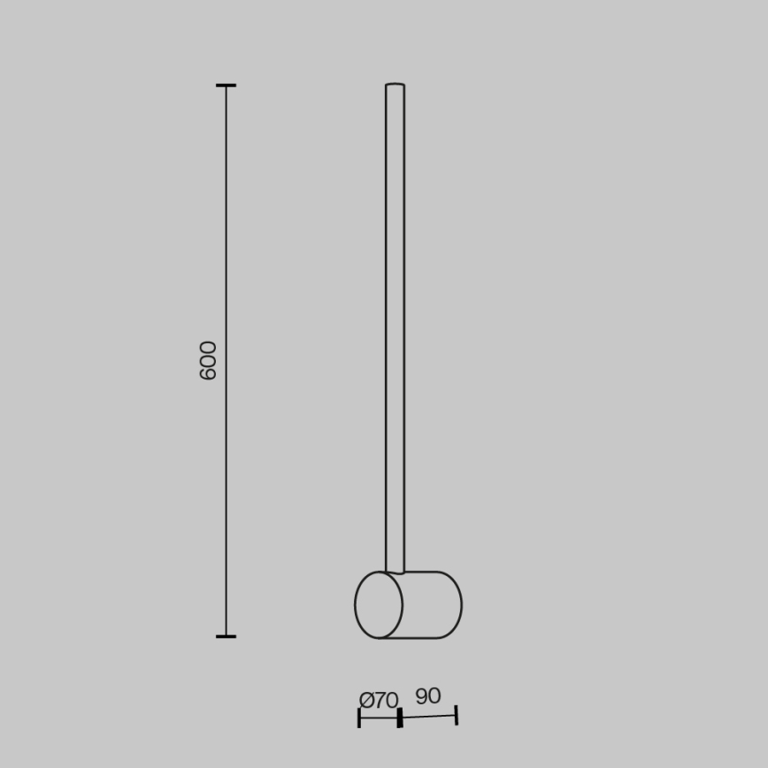 Maytoni MOD237WL-L6BS3K - LED Sienas lampa LIGHT STICK LED/7W/230V 3000K zelta