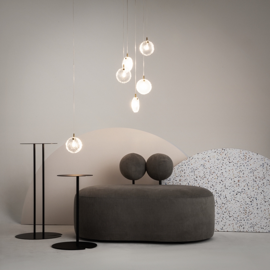 Maytoni MOD254PL-05BS - Lustra ar auklu FROZEN 5xG4/28W/230V misiņš