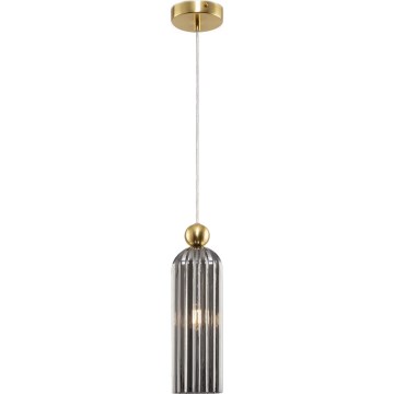 Maytoni MOD302PL-01GR - Lustra ar auklu ANTIC 1xE14/40W/230V zelta/pelēka