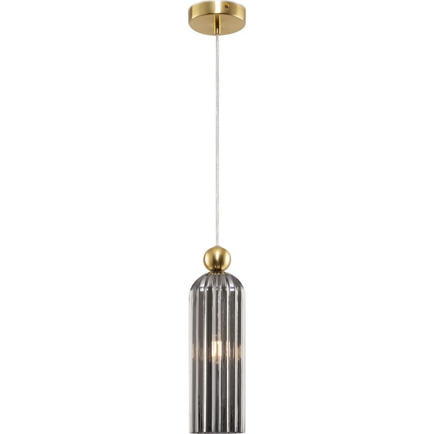 Maytoni MOD302PL-01GR - Lustra ar auklu ANTIC 1xE14/40W/230V zelta/pelēka