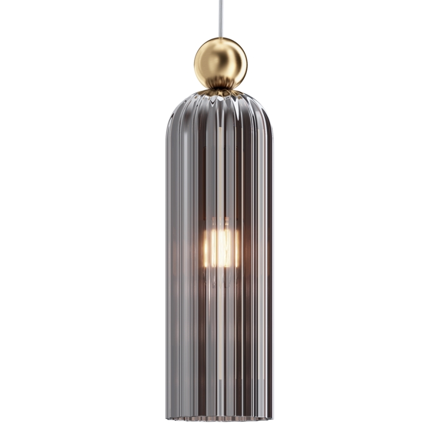 Maytoni MOD302PL-01GR - Lustra ar auklu ANTIC 1xE14/40W/230V zelta/pelēka
