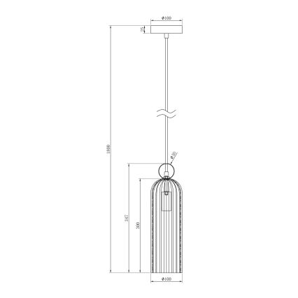 Maytoni MOD302PL-01GR - Lustra ar auklu ANTIC 1xE14/40W/230V zelta/pelēka