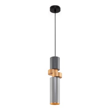 Maytoni MOD303PL-01CFL2 - Lustra ar auklu PALETTE 1xGU10/40W/230V pelēka/zelta