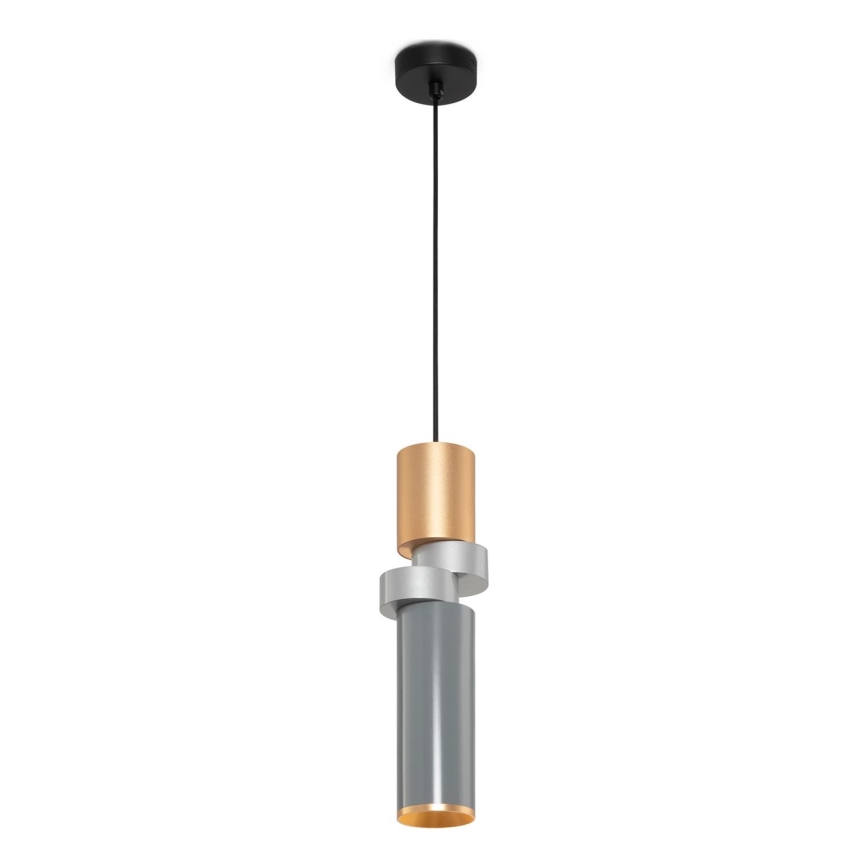Maytoni MOD303PL-01CFL3 - Lustra ar auklu PALETTE 1xGU10/40W/230V zelta/pelēka