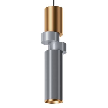 Maytoni MOD303PL-01CFL3 - Lustra ar auklu PALETTE 1xGU10/40W/230V zelta/pelēka