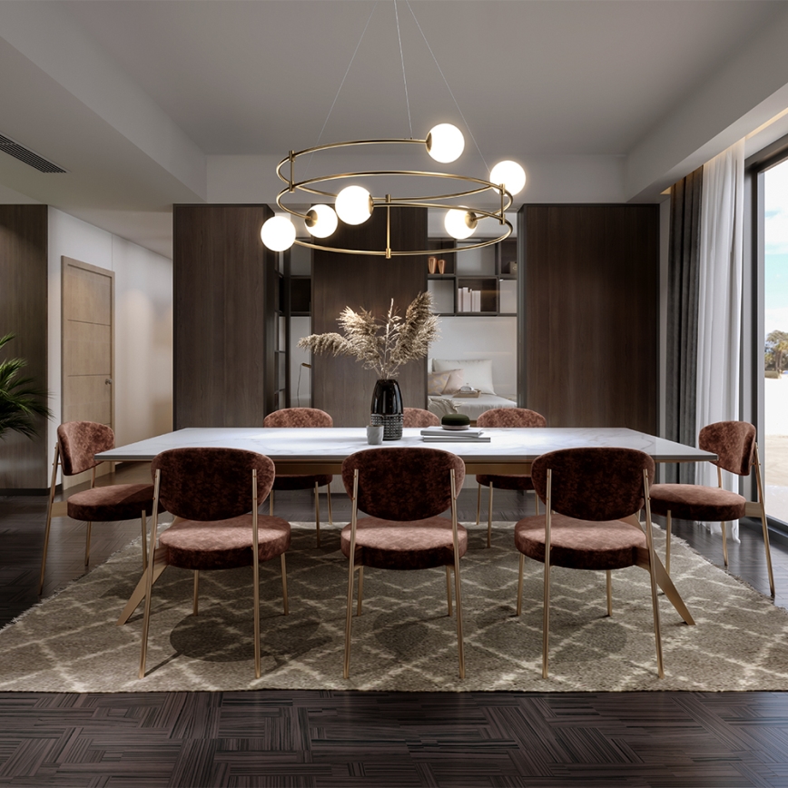 Maytoni MOD317PL-06G - Lustra ar auklu BALANCE 6xG9/40W/230V varš