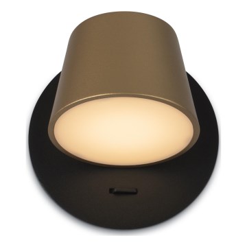 Maytoni MOD421WL-L6BBS3K - LED Sienas lampa PIXEL 7W/230V 3000K zelta/melna
