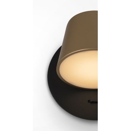 Maytoni MOD421WL-L6BBS3K - LED Sienas lampa PIXEL 7W/230V 3000K zelta/melna
