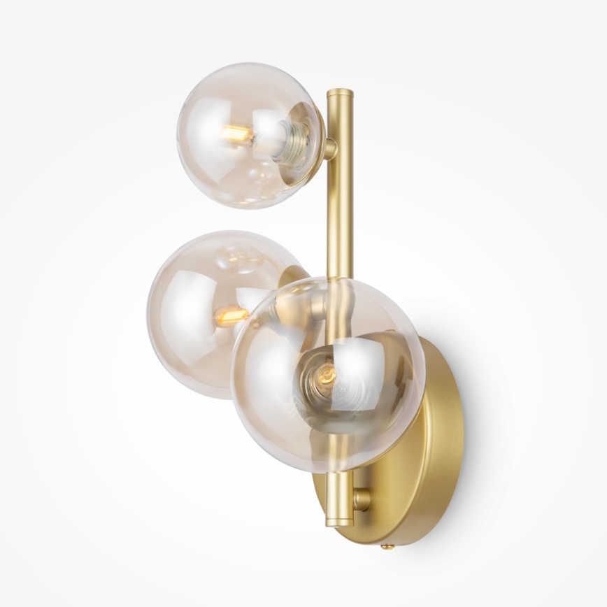 Maytoni MOD545WL-03G - Sienas lampa DALLAS 3xG9/28W/230V misiņš