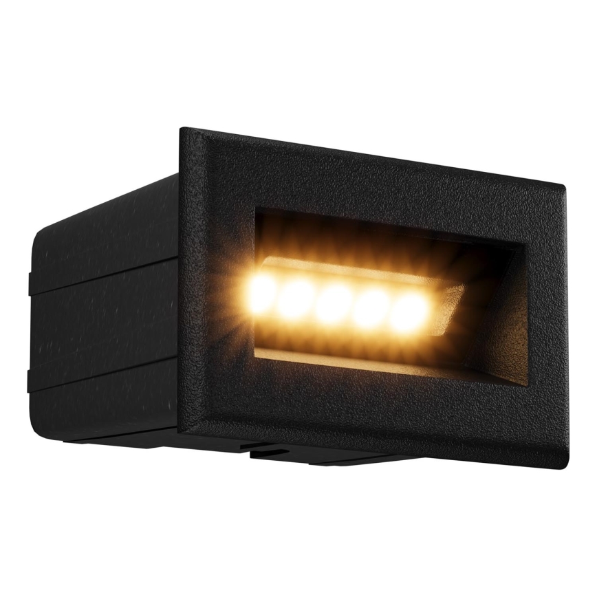 Maytoni O045SL-L3B3K - LED Iebūvējams āra lampa BOSCA LED/3W/230V 3000K IP65 melna