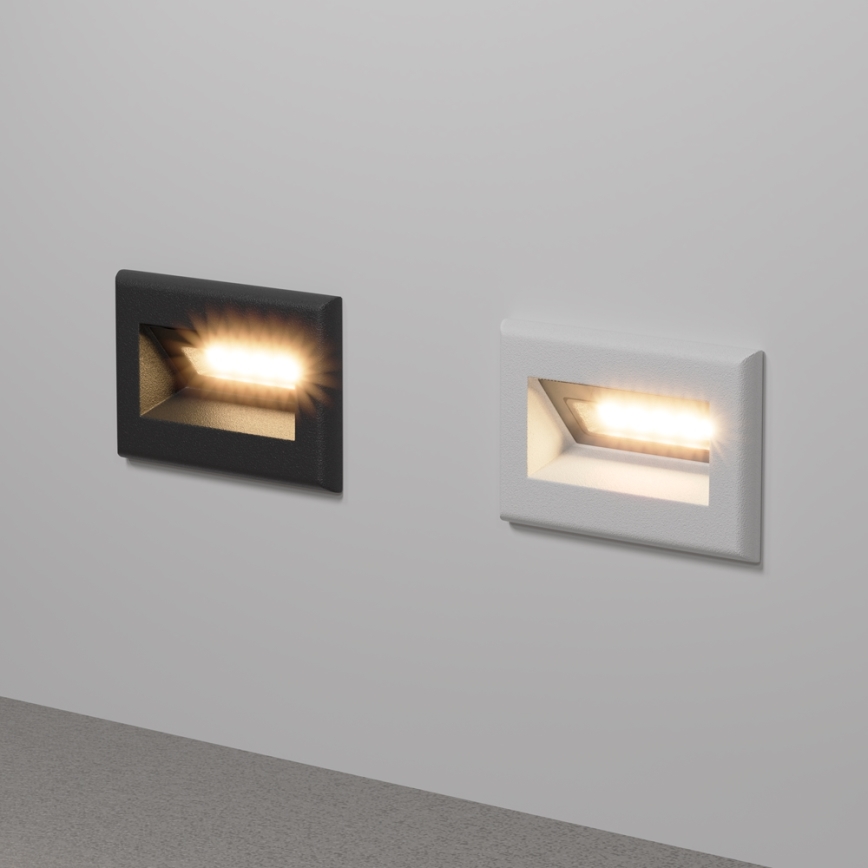Maytoni O045SL-L3B3K - LED Iebūvējams āra lampa BOSCA LED/3W/230V 3000K IP65 melna