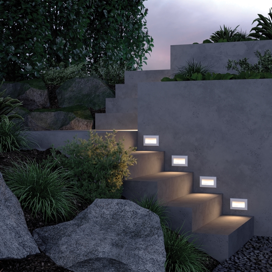 Maytoni O045SL-L3W3K - LED Iebūvējams āra lampa BOSCA LED/3W/230V 3000K IP65 balta