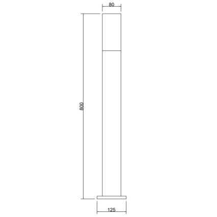 Maytoni O418FL-01GR1 - Āra lampa WILLIS 1xE27/60W/230V 80 cm IP54 antracīta