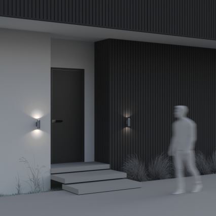 Maytoni O574WL-02GR - Āra sienas lampa BOWERY 2xGU10/50W/230V IP54 antracīta