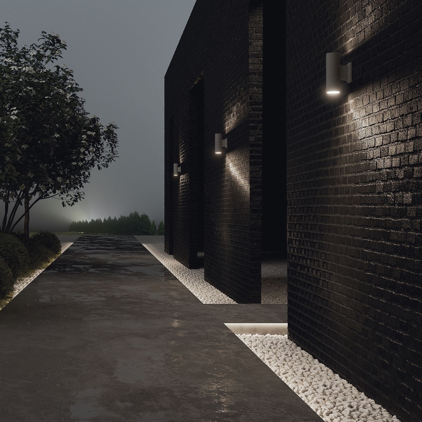 Maytoni O574WL-02GR - Āra sienas lampa BOWERY 2xGU10/50W/230V IP54 antracīta