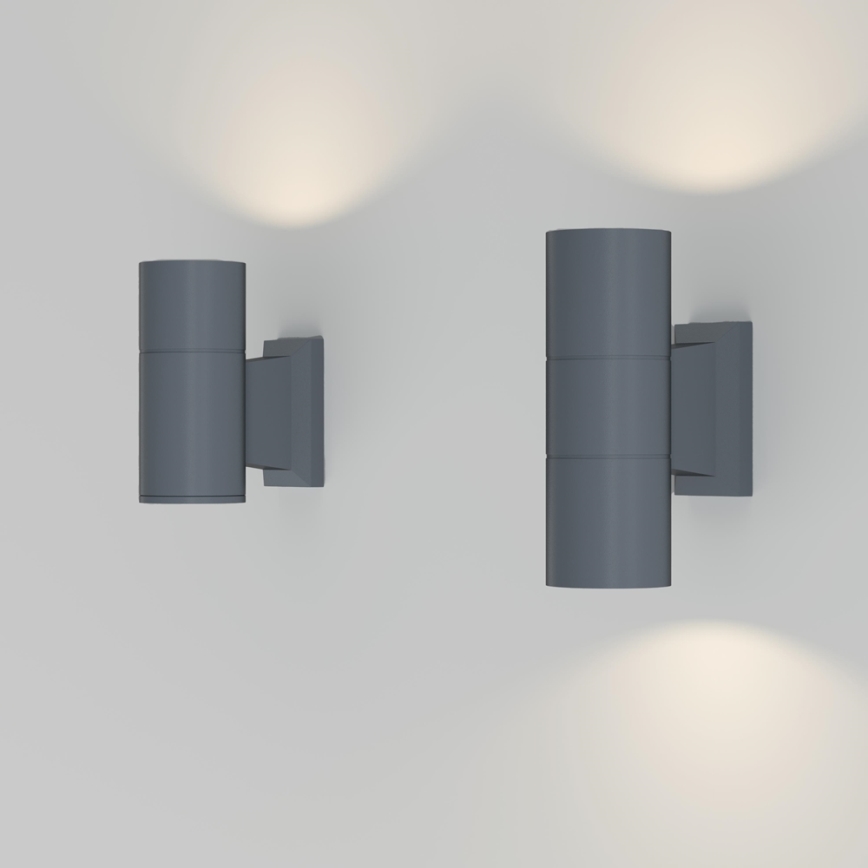 Maytoni O574WL-02GR - Āra sienas lampa BOWERY 2xGU10/50W/230V IP54 antracīta