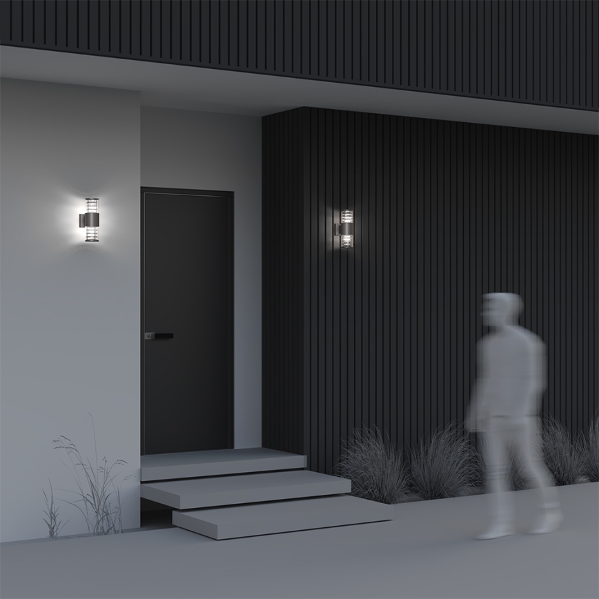 Maytoni O576WL-02GR - Āra sienas lampa BRONX 2xE27/60W/230V IP54 antracīta