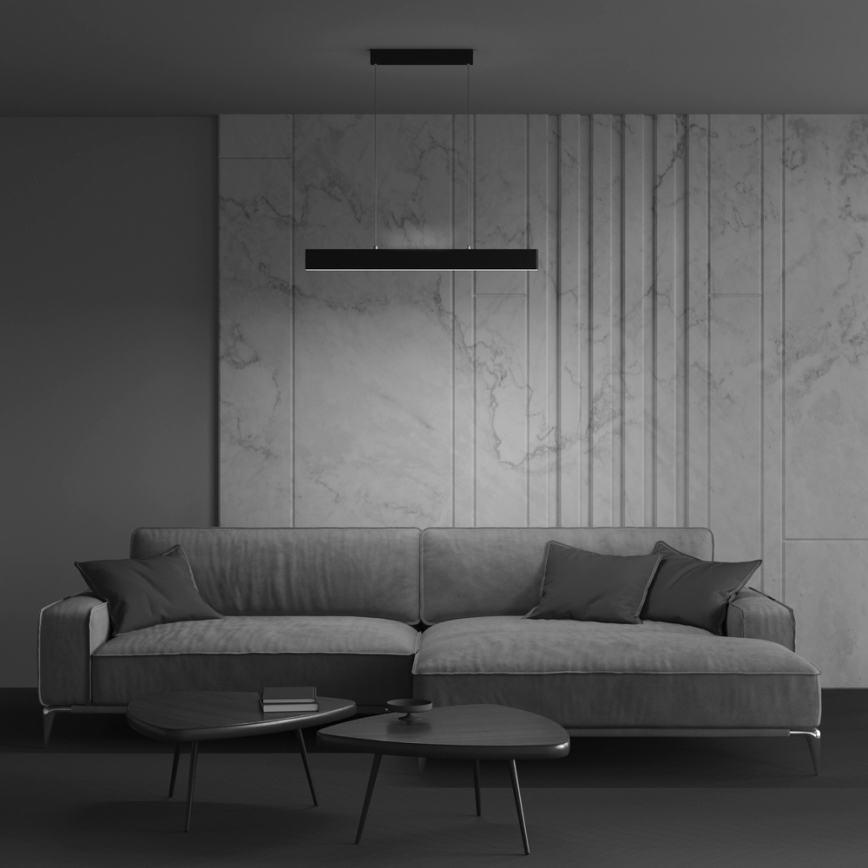 Maytoni P010PL-L23B4K - LED Lustra ar auklu STEP LED/23W/230V 4000K 91 cm melna