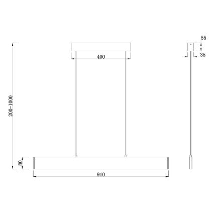 Maytoni P010PL-L23G3K - LED Lustra ar auklu STEP LED/23W/230V 3000K 91 cm zelta
